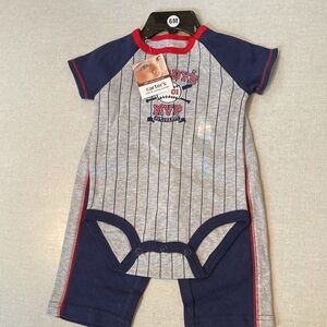 Carters, baby, size 6 months, Daddy’s MVP, 2 piece set, Comfy Cotton Combo.